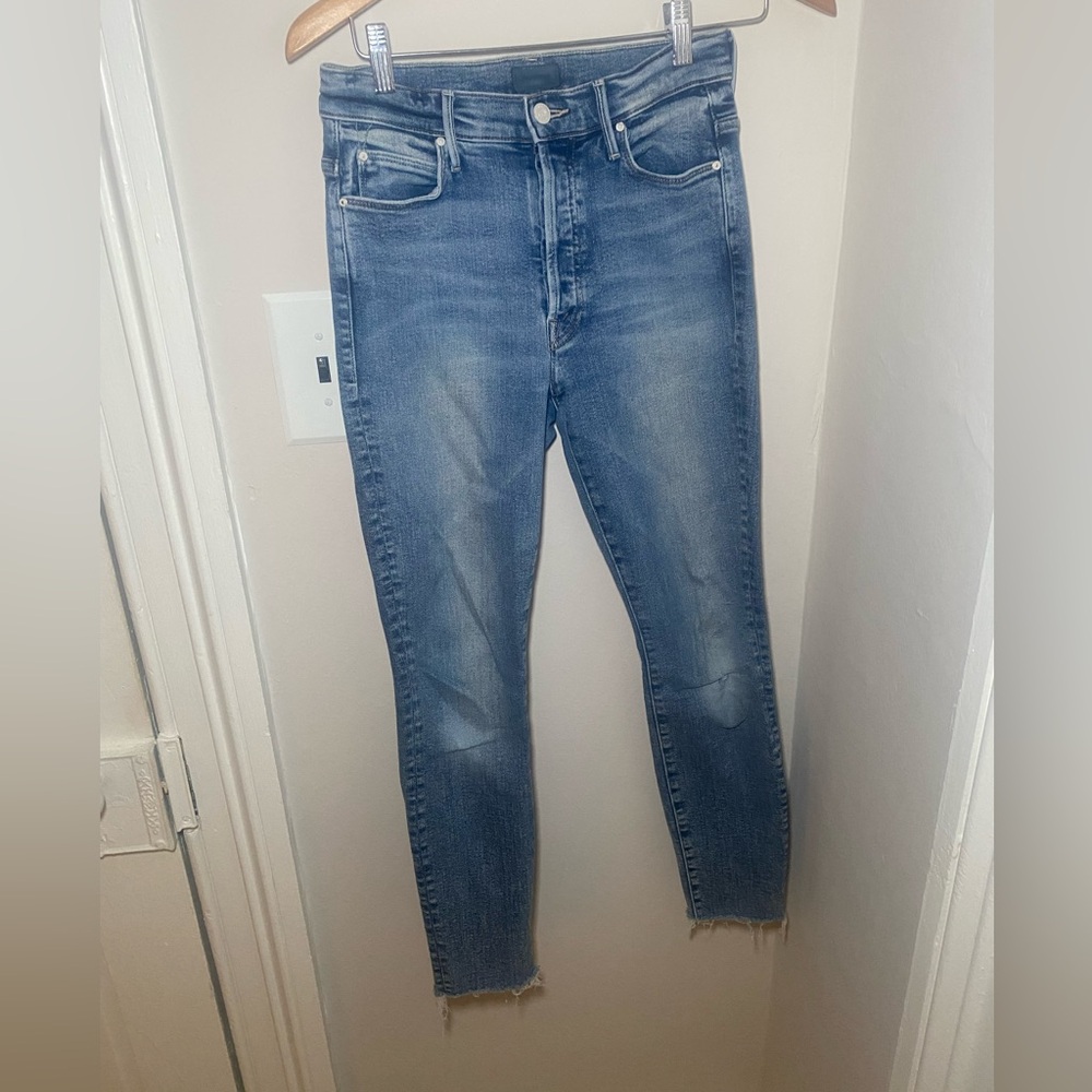 Mother Jeans Stunner Ankle Fray 26 blue